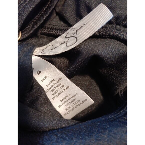 Jessica Simpson Womens XS Black Midweight Textured One Piece Swimsuit Cutout NWT - Picture 5 of 6